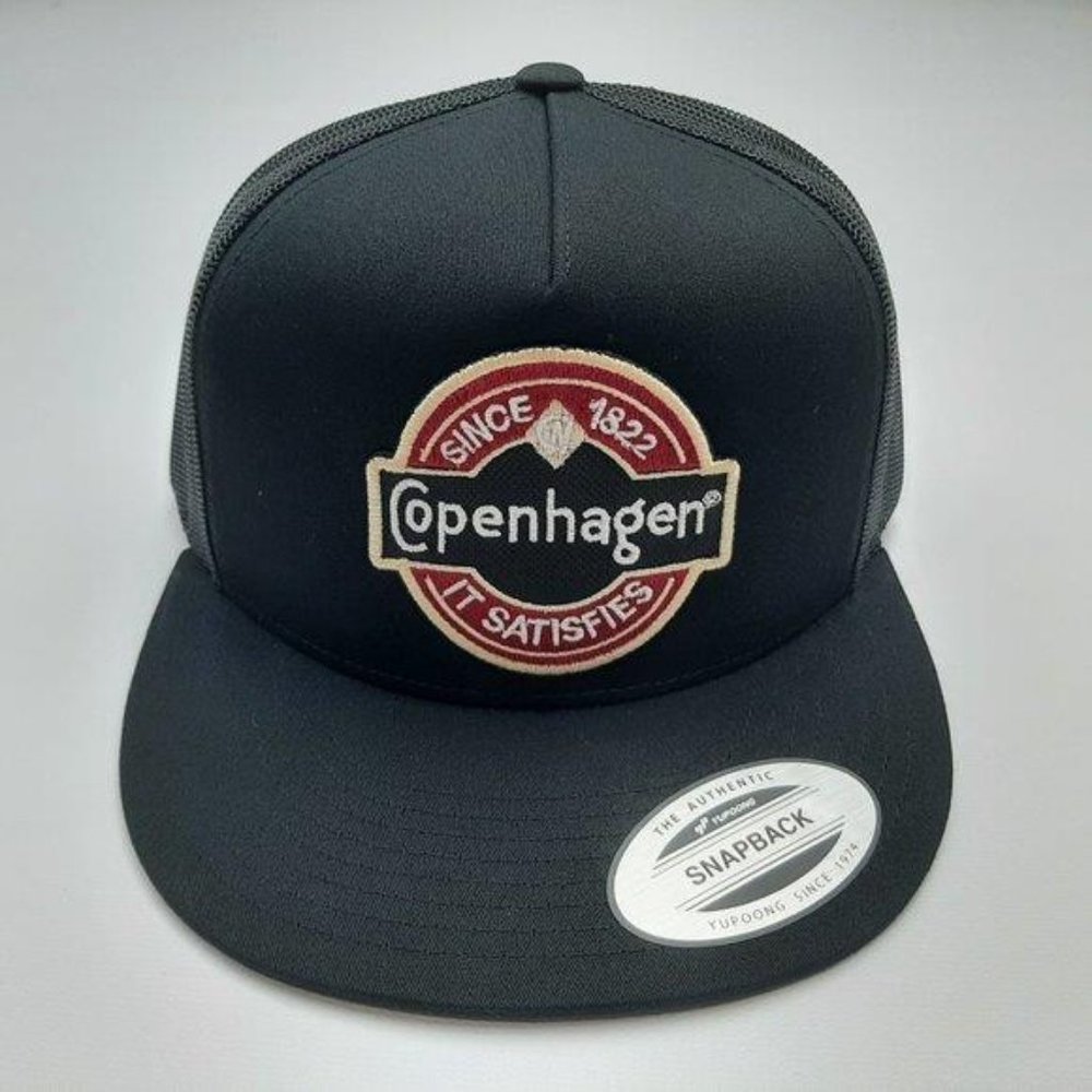 Copenhagen Embroidered Patch Baseball Cap Hat Trucker Mesh Snuff Dip Chew Chaw - Picture 3 of 4